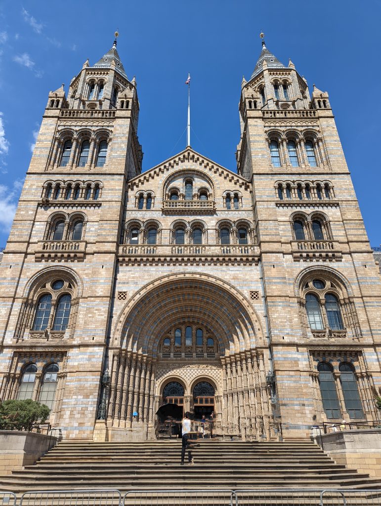 photo of the front entrance to the Natural History Museum